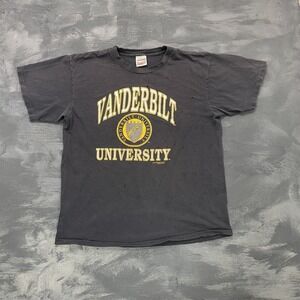 Vintage‎ vanderbilt University shirt mens XL Black 1990s single stitch